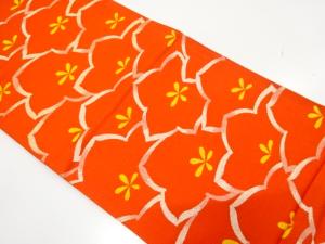 アンティーク　桔梗尽くし模様織り出し全通袋帯（材料）